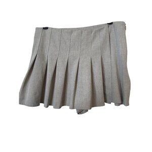 Zara Gray Medium Pleated Mini Skort 28